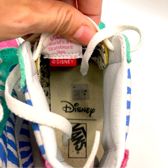 Vans Sk8 Hi8 Multicolored Vintage Mickey Mouse style, kids size 3, euc - Picture 9 of 9